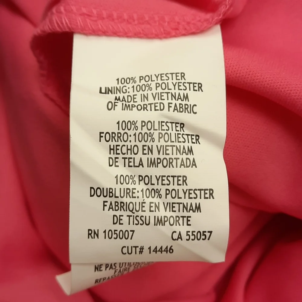 NWT, Marina Hot Pink Lace Halter Dress - Picture 12 of 12